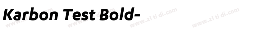 Karbon Test Bold字体转换